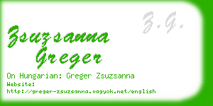 zsuzsanna greger business card